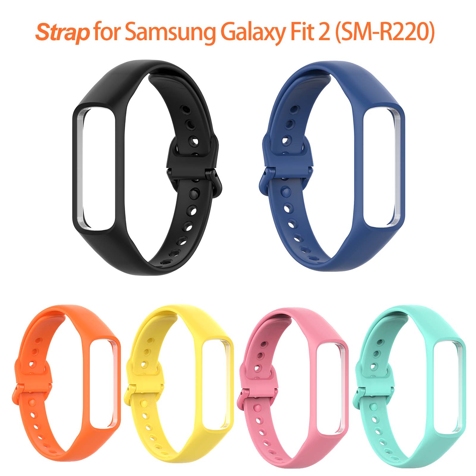 Samsung Smartwatch Accessories - Pulseira de silicone macia de substituição