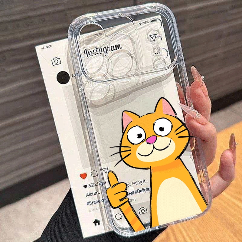 Xiaomi Redmi Note 13 - Capa de Telefone de Gato Laranja