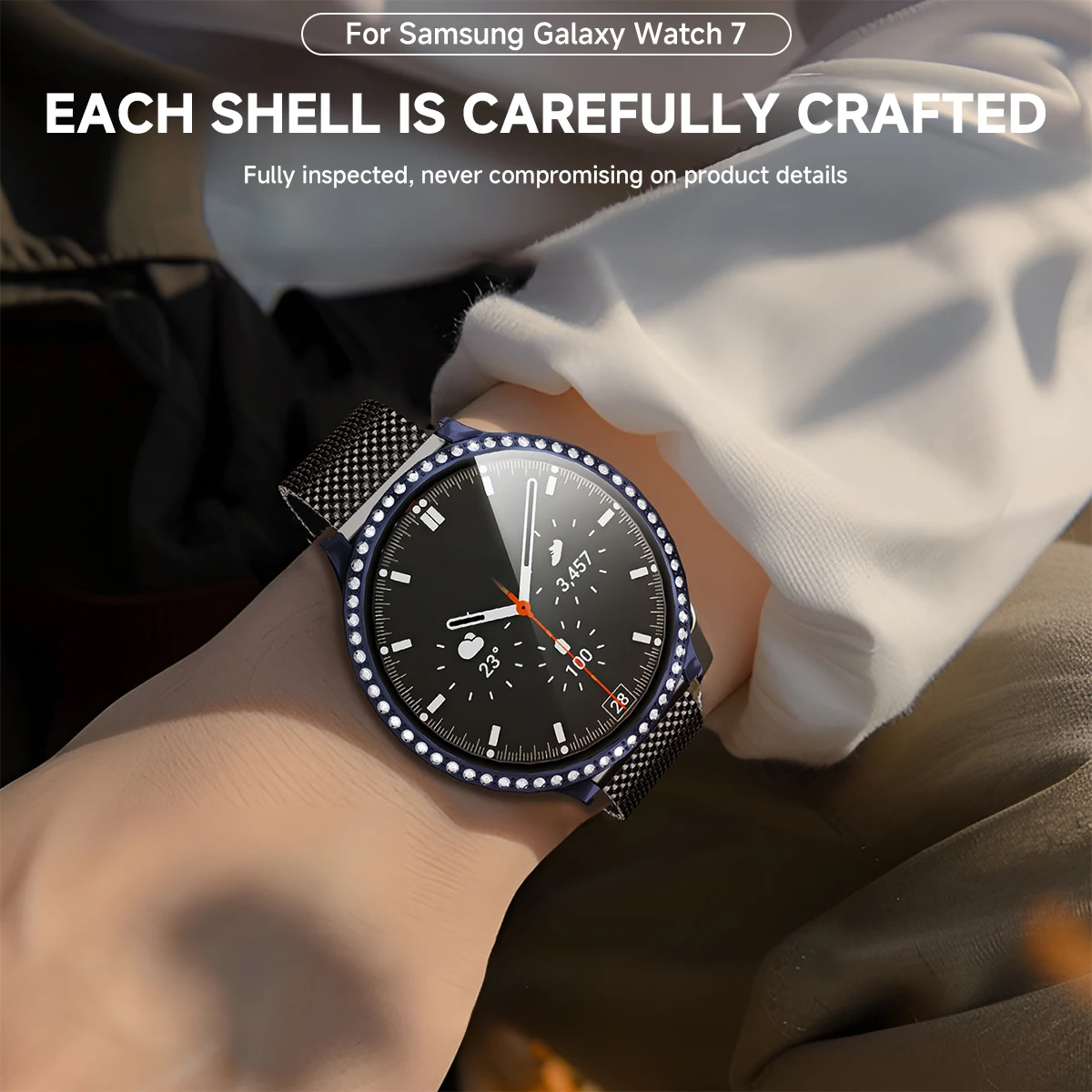 Capa de Vidro e Diamante para  - Samsung Smartwatch Accessories avaliação e preço