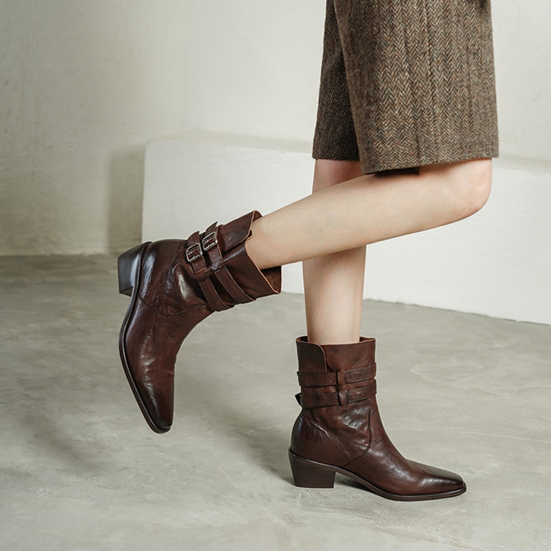 NOVAS Botas Femininas de Outon - Leather Classic Strap avaliação e preço