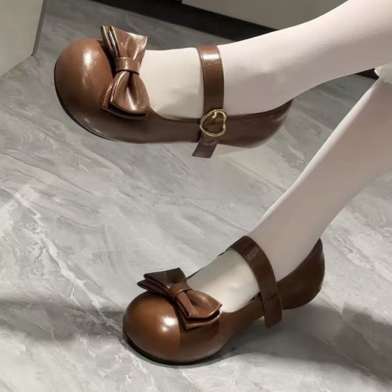Sapatos Lolita com Laço Estilo - Leather Classic Strap avaliação e preço
